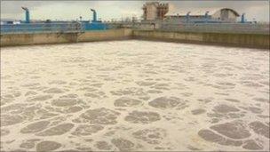 Welsh wastewater treatment works in Tremorfa, Cardiff