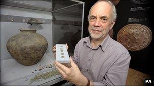 Stephen Minnitt with the Frome Hoard