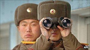 North Korean border guards