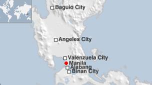 Philippines areas in this story on a map