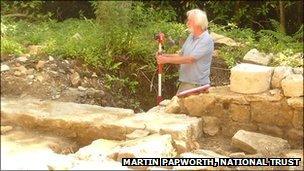 Archaeological dig at Woodchester Park