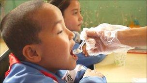 Vaccination of children in China