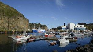 Fishing boats in the Westmann Islands