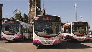 FirstGroup buses in Manchester