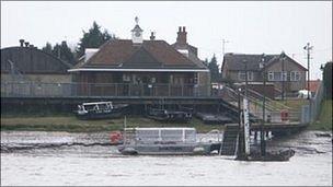 Ferry on River Great Ouse at King's Lynn