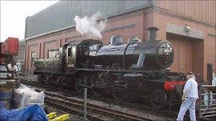 The Stanier 48773 locomotive: photo courtesy of Severn Valley Railway