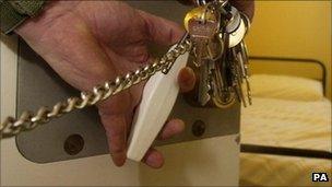 Unlocking prison cell door