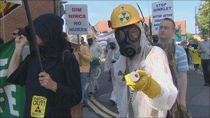 Protesters at march