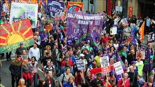 TUC march Manchester