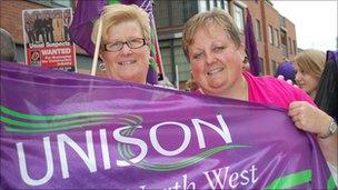 Social workers Margaret Wilson and Kathy Smith from Liverpool