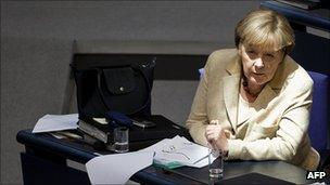 Angela Merkel in the Bundestag