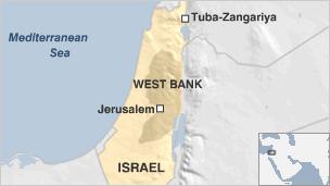 Map of Israel and Palestinian territories