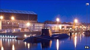 HMS Ambush is one of the Astute Class submarines being built at Barrow