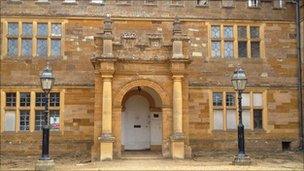 Delapre Abbey's main entrance