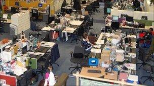 Inside the newsroom at BBC Birmingham