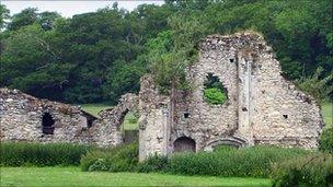 Quarr Abbey ruins