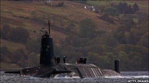 Trident nuclear submarine