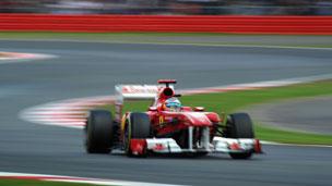 Fernando Alonso of Spain and Ferrari at Silverstone