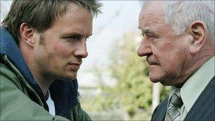George Baker (right) with Rupert Penry Jones