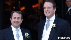 Defence Secretary Liam Fox with his best man Adam Werritty