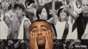 Romario on a visit to Rio's Maracana stadium