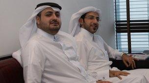 Qatari interns Ahmed Al-Anqar and Fahad Hiiji