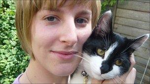 Jo Yeates holding her cat