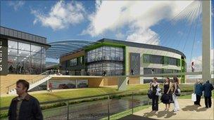 Artist's impression of the Riverside development