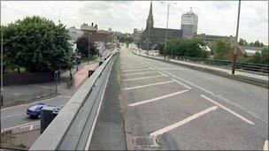 Belgrave flyover in Leicester