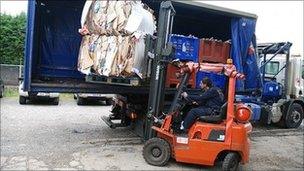 Forklift at Kent Community Recycling