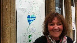 Protest outside Brent Library following decision to close it