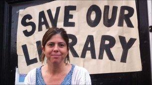 Protest outside Brent Library following decision to close it