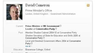 David Cameron's LinkedIn profile