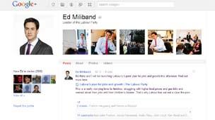 Ed Miliband's Google+ page