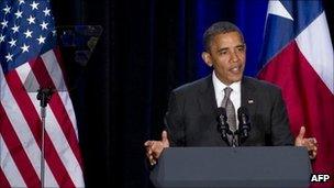 President Obama at a fundraiser in Dallas, Texas 4 October 2011