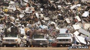 A scrap yard in Chicago