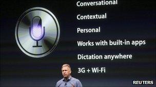 Philip Schiller presenting Apple's iPhone 4S