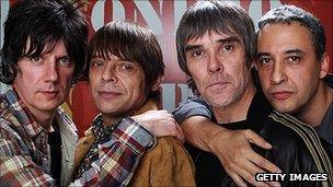 The Stone Roses (l-r: John Squire, Mani, Ian Brown, Reni)