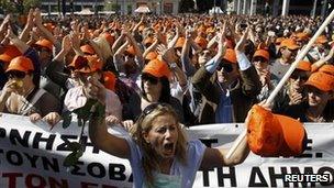 Protesters in Athens. Photo: 19 October 2011