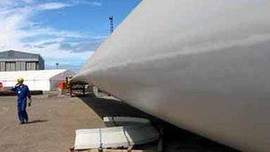 Offshore wind turbine blade at Nigg