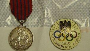 George Medal and Olympic badge