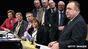 Alex Salmond with SNP cabinet