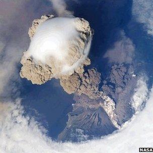 Volcano from space