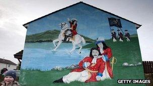 Mural of William of Orange in Belfast