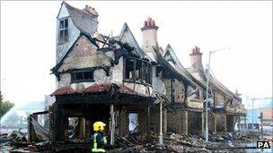 The House of Reeves shop, which was destroyed during the riots in Croydon