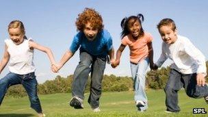 Children playing outdoors