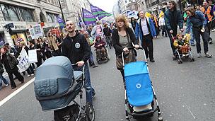 Anti-cuts protest, London, 2011