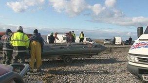 Cocklers were rescued in the Ribble Estuary on Monday