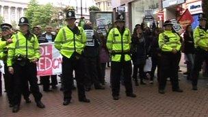 Scenes from the last EDL demo in Birmingham