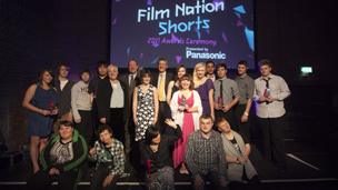 Young film-making entrants to London 2012's Film Nation: Shorts awards at an award ceremony in Village Underground, London, pic courtesy of Locog